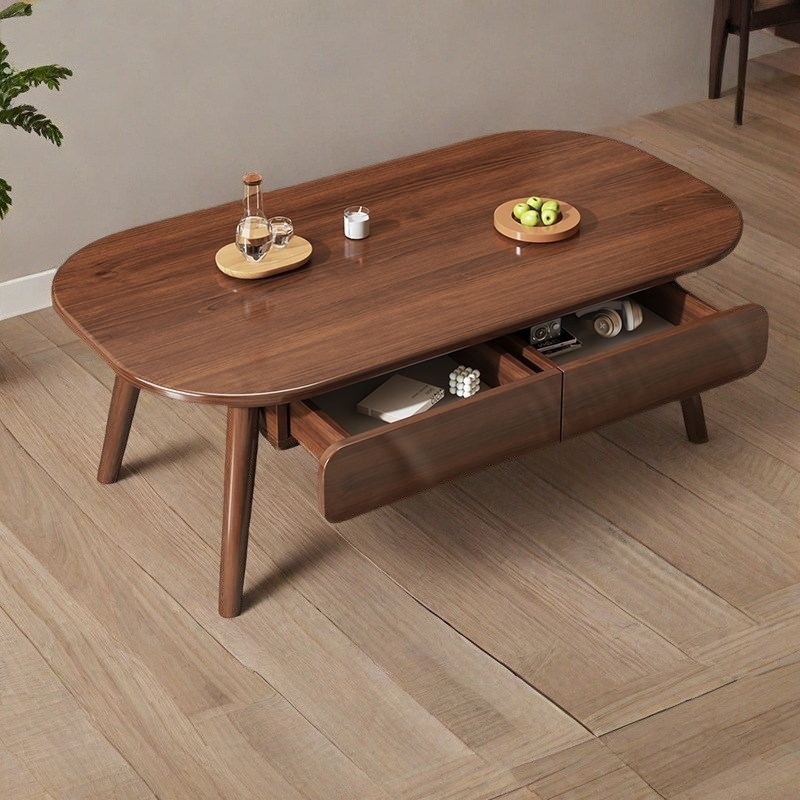 Mesa de té japonesa, sala de estar, mesa simple, simple, moderna, creativa, tabla ecológica de madera sólida.