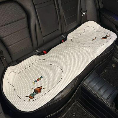Interior Car Seat Cover, Seat cushion, seat cover - universal-for-all-seasons-cute-puppy-white-rear-seat-cushion-leaflet-no-specifications