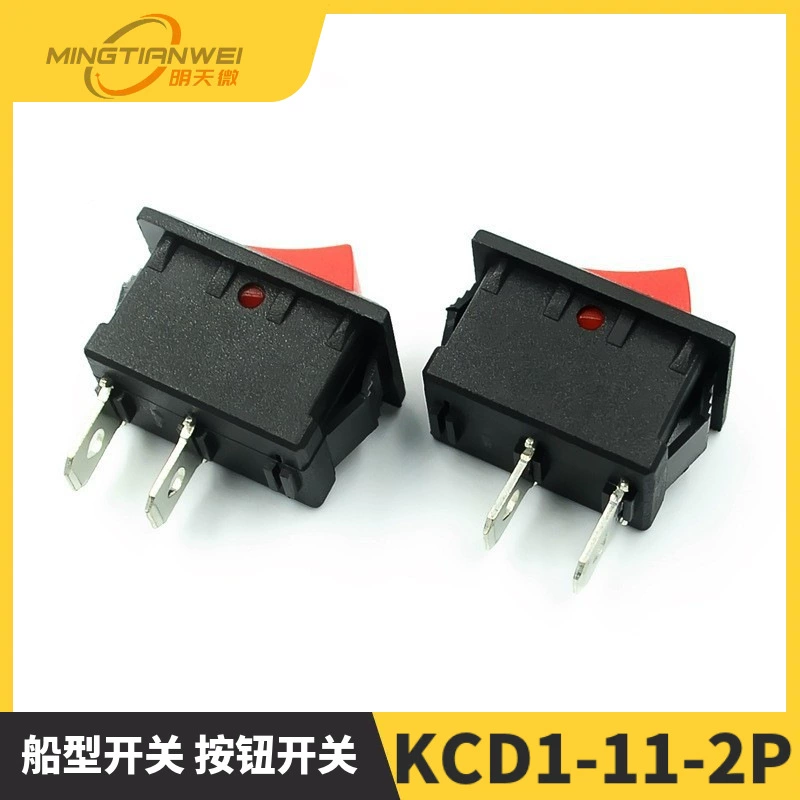Кулисный переключатель KCD1-11-2P маленький Кулисный Переключатель кнопочный переключатель