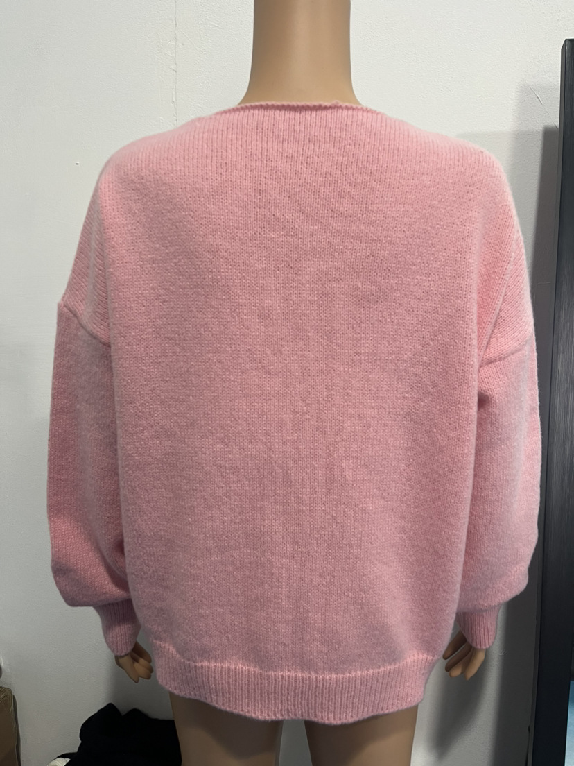 491g Weight Long Sleeve Sleeve Length Tie Placket Type Polyester Fabric Type Regular Top Length Cardigan, Sweater Tops Type Daily Occasion U Neck Neckline Loose Fit Type Solid Color Pattern Spring, Autumn Season Women's Gender Casual, Elegant Style Wholesale Women's Casual Elegant Solid Color Long Sleeve Sweaters & Cardigans 13