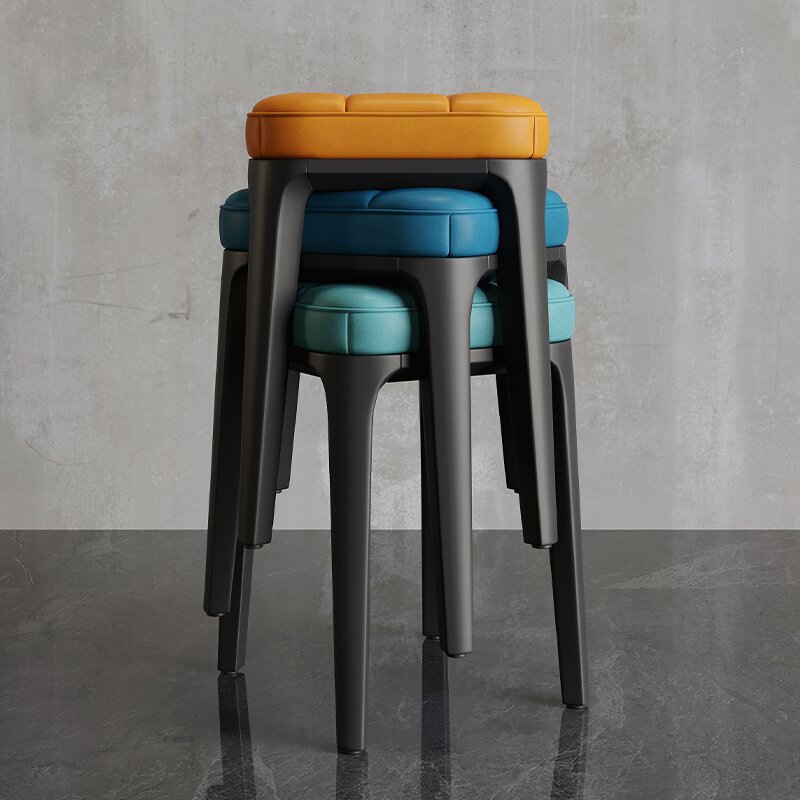 Luxury household stool, stackable, wholesale, thickened, portable, durable, ins, saving wind, soft pad 