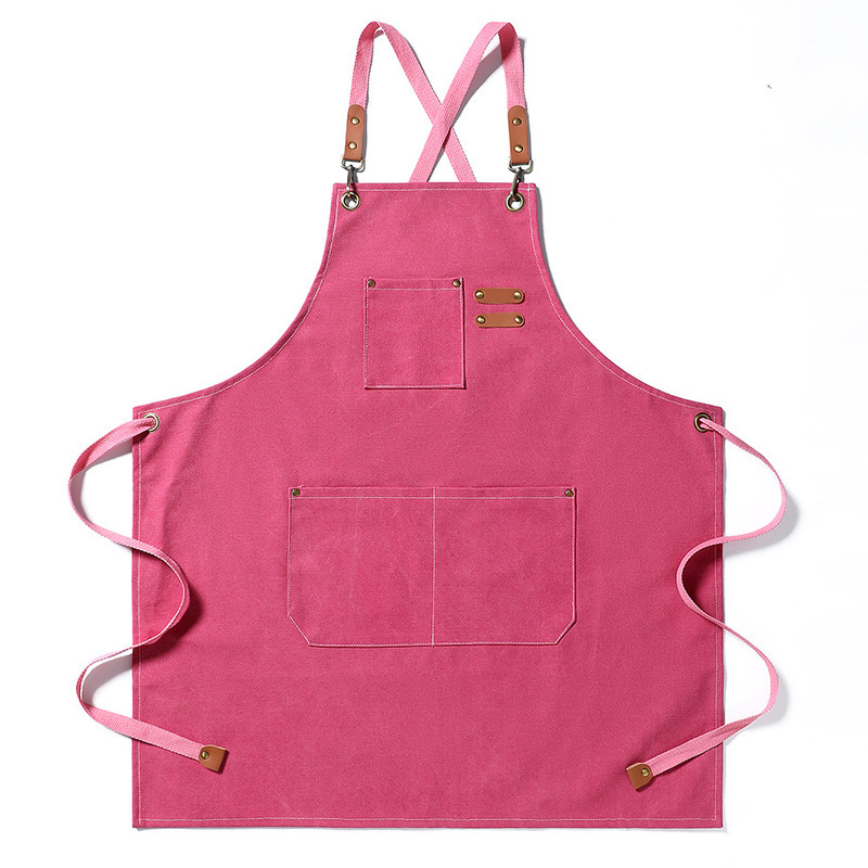 Algodón grueso delantal de lona de comercio exterior denim transfronterizo cocina doméstica tienda de té de leche delantal de ropa de trabajo al por mayor