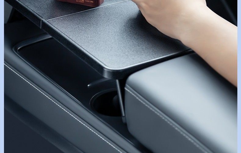 Suitable for the Updated Version of Tesla Model Y3, Car-Mounted Dining Tray Table, Central Control Camping Storage Modification Accessories, Hot-Selling