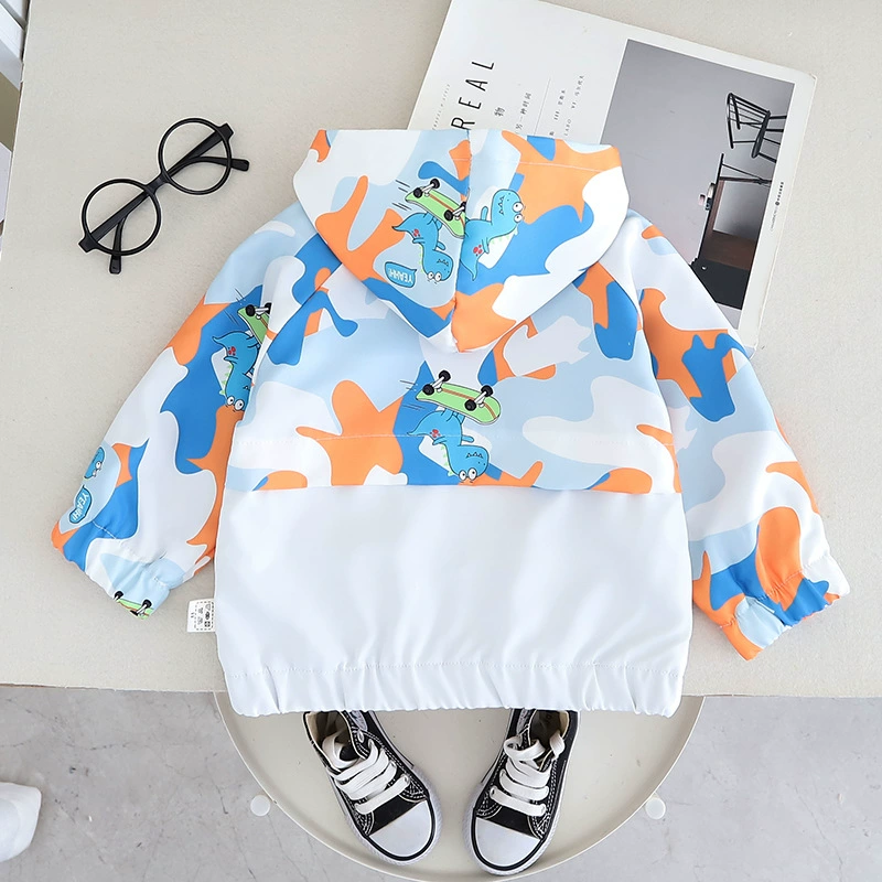 Children's autumn summer clothing, jacket for boys with hood, 2023 collection
