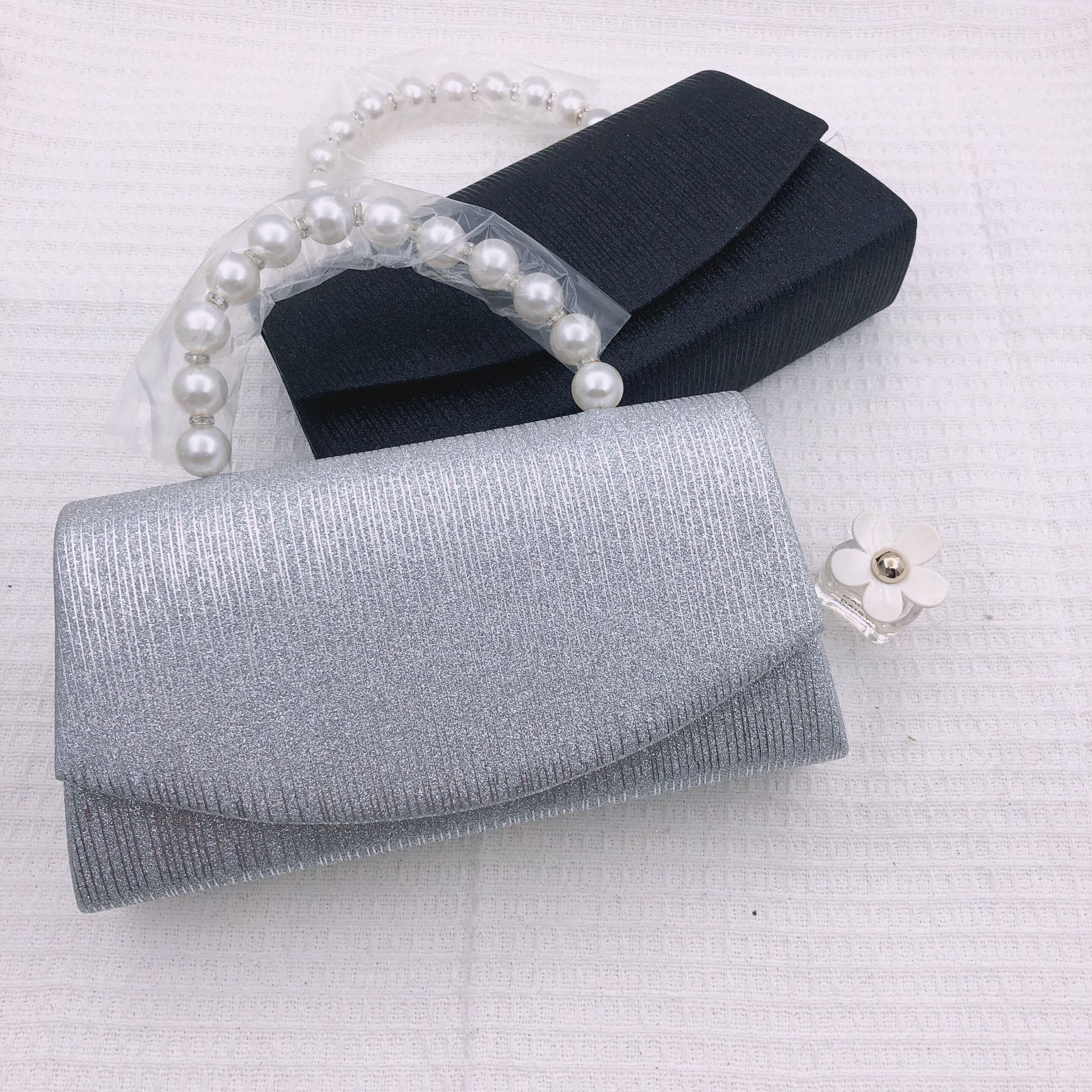 Nuova borsa da donna con perle, ideale per il commercio estero transfrontaliero, versatile per matrimoni e damigelle, borsa elegante, pochette da sera semplice._voghion.com