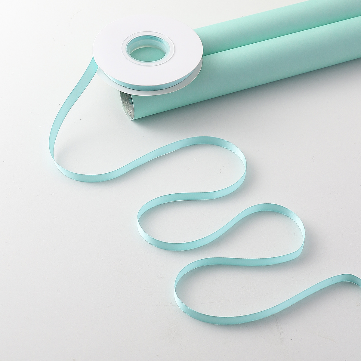 Serie de siete colores cordier azul menta de alta textura ramo de flores de cinta de color sólido cinta de regalo embalaje florista decoración