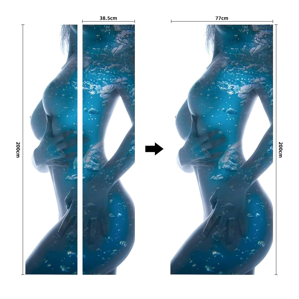 Pegatinas para puertas 3D respetuosas con el medio ambiente, autoadhesivos, fabricantes de origen al por mayor, patrones populares transfronterizos de alta definición, adhesivos para puertas impermeables, a prueba de aceite y antiincrustantes