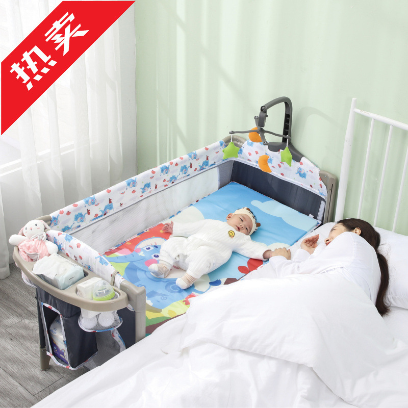 Baby Bed Portable Foldable Multifunctional Cradle Baby Bed Splicing Big Bed Game Bed Mobile Bed