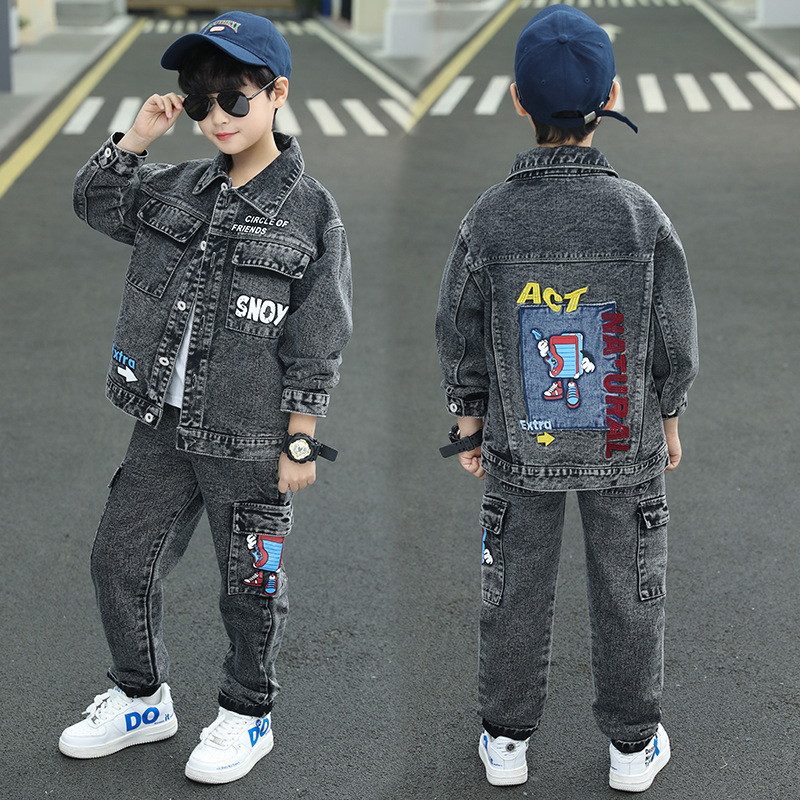 Conjunto Vaquero para Niño de 2 Piezas en Pana, Manga Larga, para Primavera y Otoño image 8