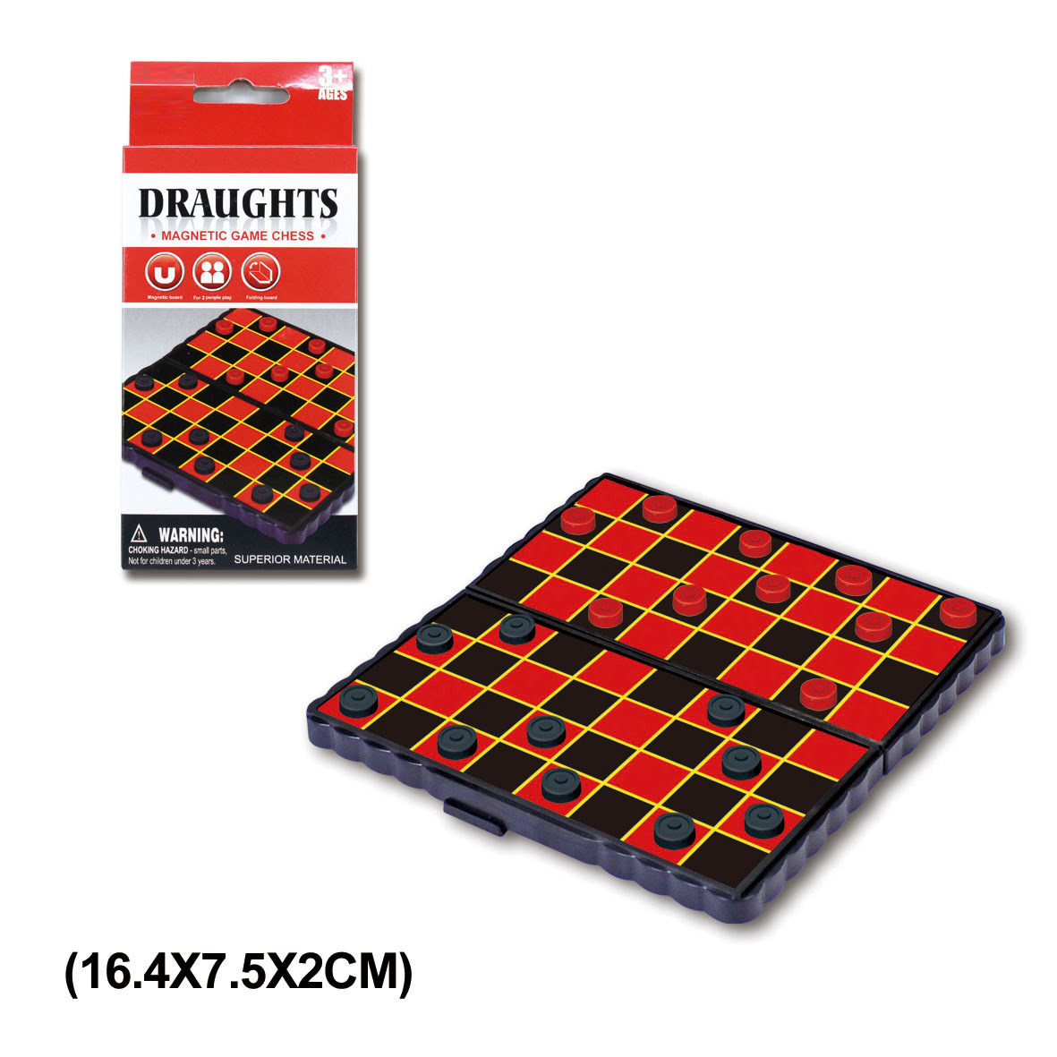 Магнитные шашки-цветная коробка