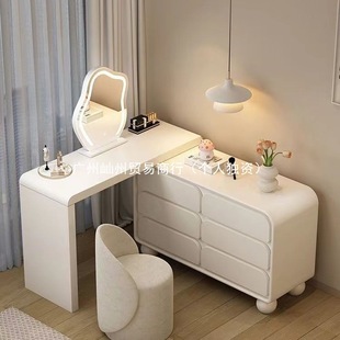 S 1S 1 Cream Wind Dressing Table Bucket Cabinet Integrated Master Bedroom Telescopic Dressing Table Bedend Storage Cabinet Makeup Bedroom Table
