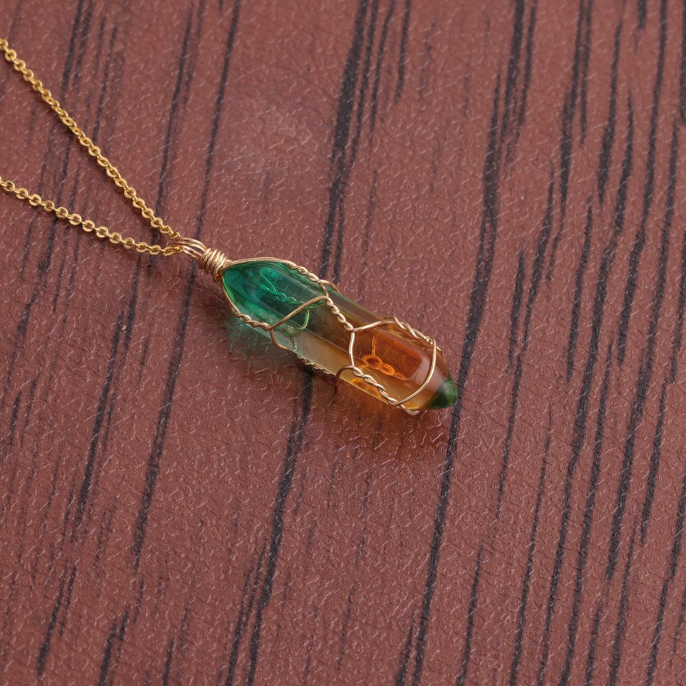 Korean Fashion Multicolor Crystal Pendant Necklacepicture29