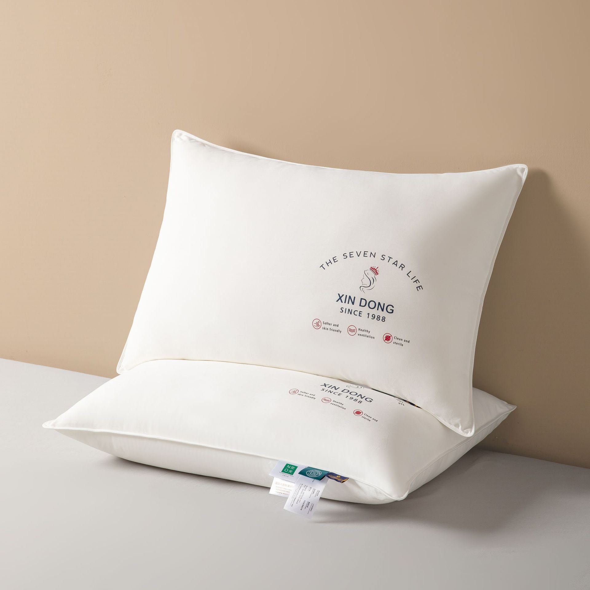 贸易枕芯枕头家用立体护颈学生宿舍羽丝绒颈椎枕心整头支持订单|ms