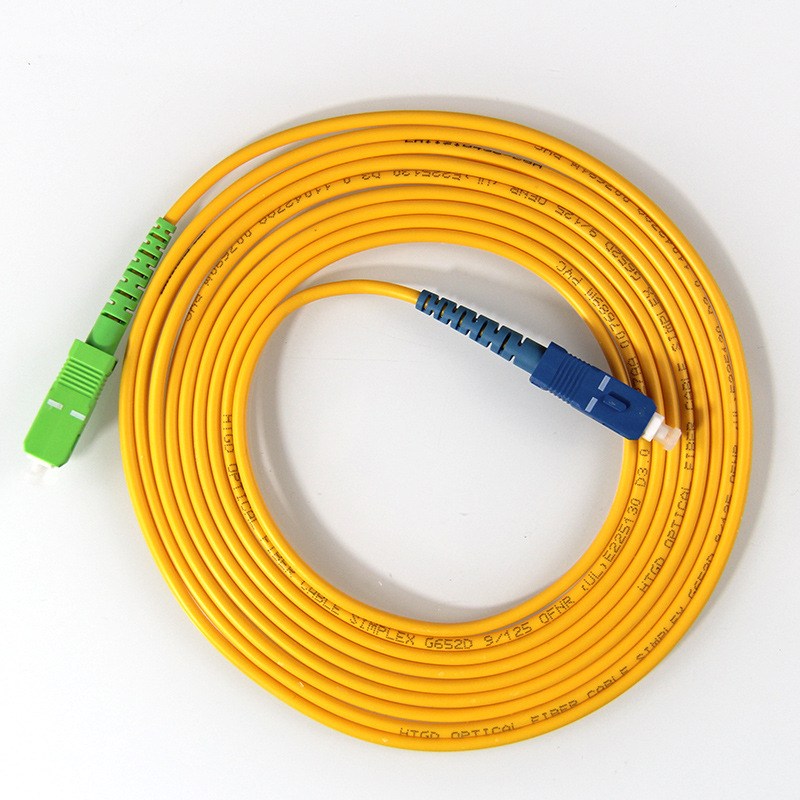 电信级SCAPC-SCUPC光纤跳线单模单芯尾纤线5米光纤连接线网络级