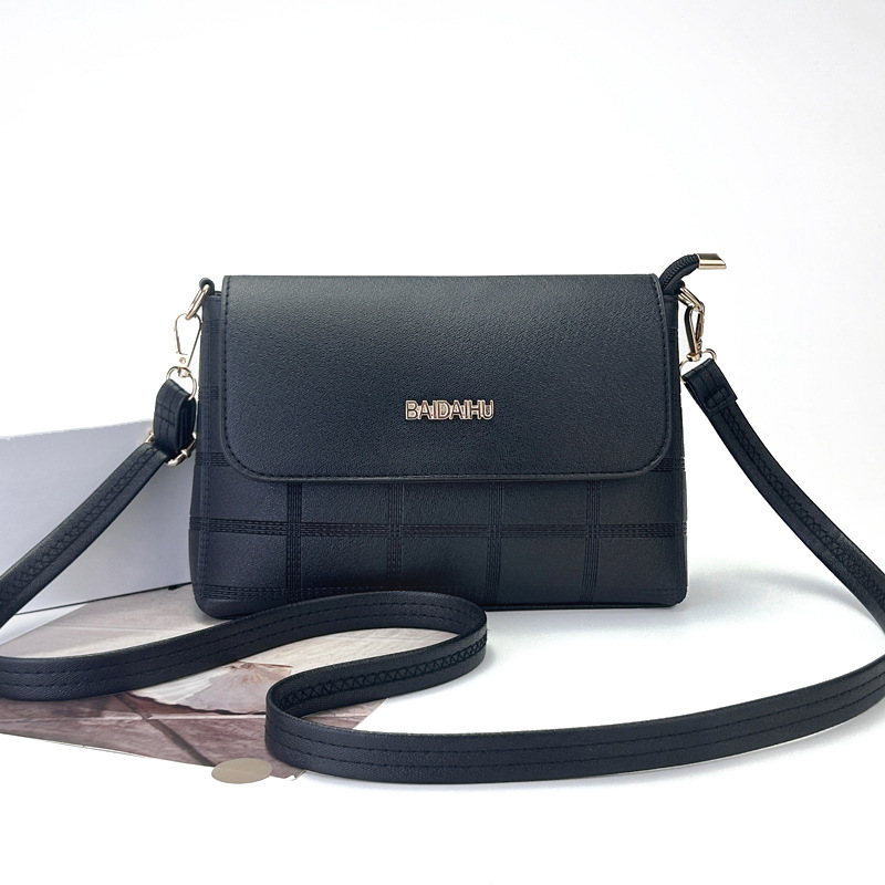 Qianzi Fox 2025 New Style Popular All-match Crossbody Bag Women's Niche Simple Underarm Bag Plaid Large Capacity Handbag