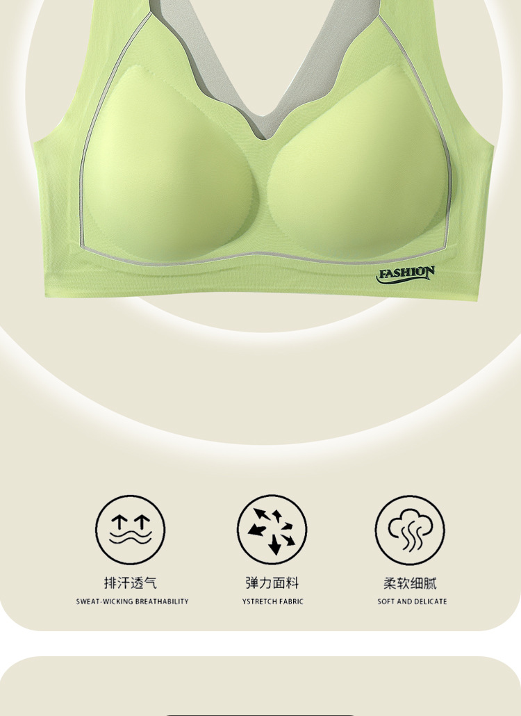 2023新款乳胶内衣无痕美背聚拢上托背心式无钢圈一片式女士文胸详情4