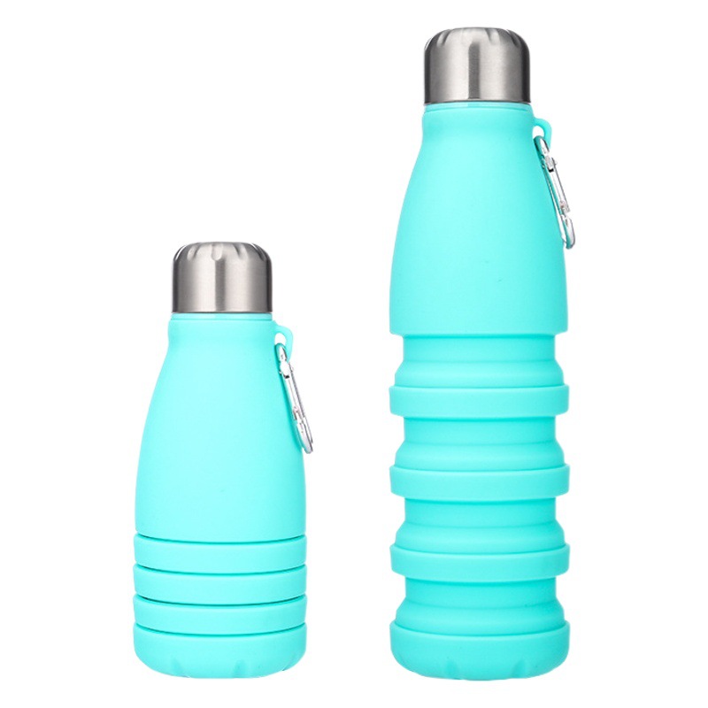 Al aire libre nueva botella de silicona de grado alimenticio Coca-Cola portátil jarra de agua deportiva botella de agua plegable para acampar