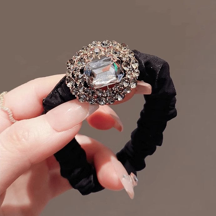 Rhinestone Accessory 2025 New Style Tie For Women, High-end Elastic And Durable Hair Rope, Scrunchie_voghion.com