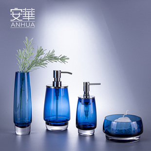 Anhua Light Luxury Bathroom Four-Piece Set Hotel Toilet Bathroom Washbasin Ornaments Bath Supplies Factory Wholesale