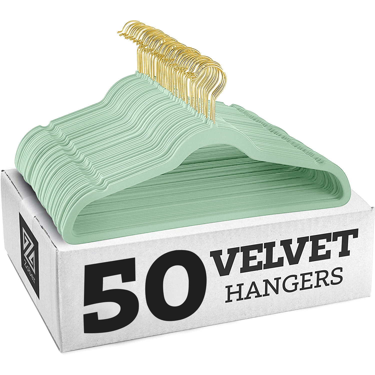 Gancho de 45 cm, color aguacate verdoso con detalles dorados.