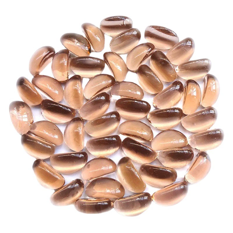 Декоративный камень для аквариума, синие стеклянные бусины «кашью», флуоресцентный камень, декор для дна аквариума, светящийся кристалл