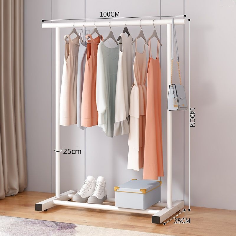 Rejilla de secado de un solo poste de arte de hierro simple Dormitorio doméstico Rejilla de secado de pulverización interior Balcón al aire libre Almacenamiento móvil portátil