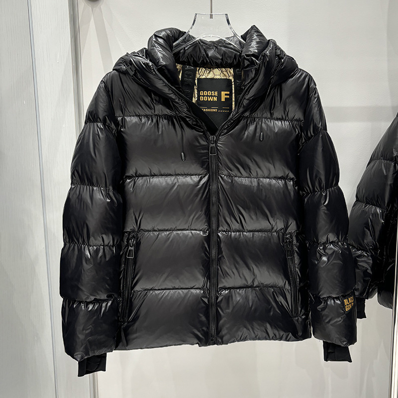 2023 autumn and winter black gold new ladies winter down jacket coat loose hooded thick warm coat