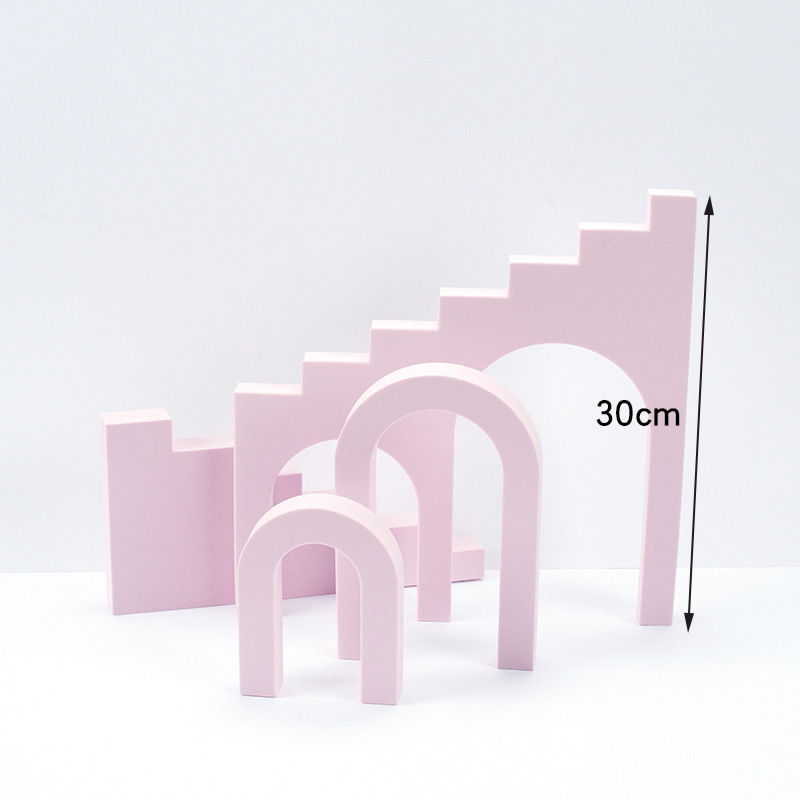 Cube fotografía apoyos trapezoidal geometría hueca fotografía decoración fotografía Fondo ins simple fotografía Decoración