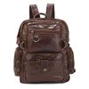 Universal backpack for leisure suitable for men and women, capacious laptop, one-shoulder bag, genuine leather