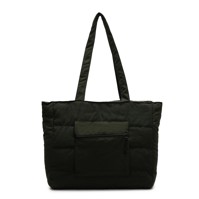 Bolso Tote de Nylon para Mujer con Cremallera para Estudiantes y Uso Diario
