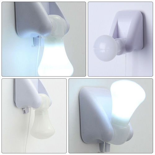 Cross-border mini pull cord light bulb home lighting decoration bedside cabinet night light portable installation 3LED pull cord light