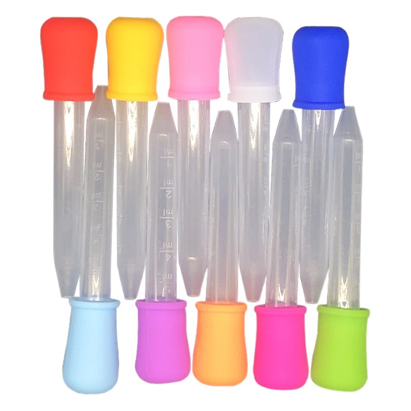 Silicone Dropper 5ml Scale Silicone Dropper Factory Outlet Children Drug Feeder Baby Drug Feeding Baby Water Feeding