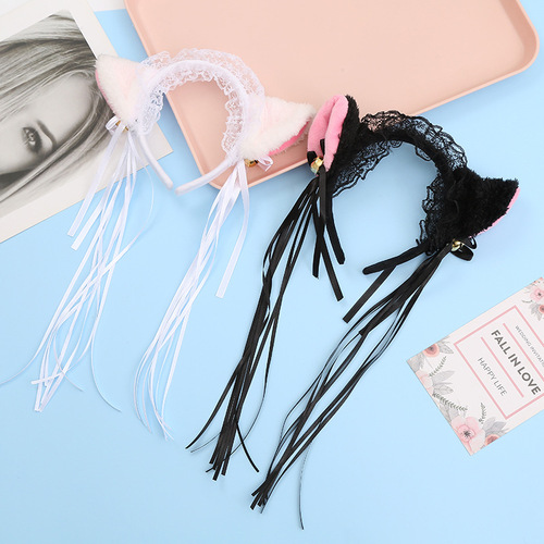 Fox hair accessories cat ears headband cat ear hair clip cat ear bells headpiece hair pin cute