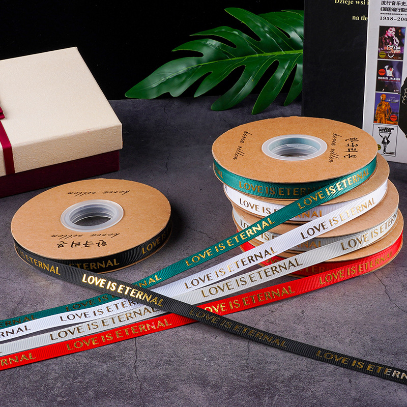 1cm gilding costilla cinturón embalaje de la flor cinta estrecha pastel de regalo de boda cinturón de hilo Inglés cinturón de poliéster