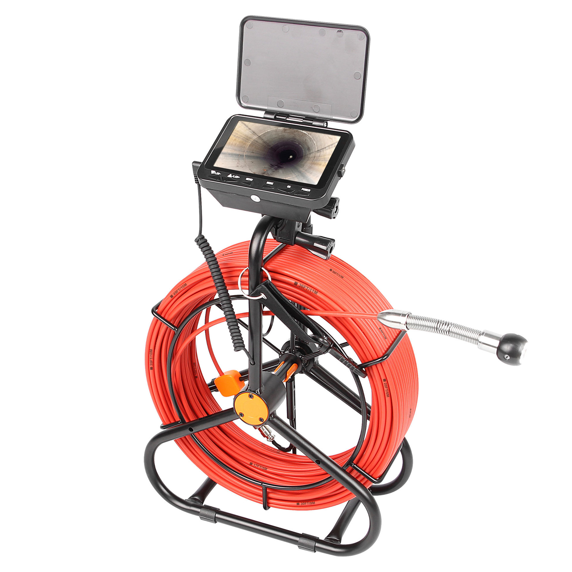 Foreign Trade Cross-border Supply Pipeline Endoscope with Measurement Markings for Photography and Recording 4.3 Inch Screen 16.5mm Small Lens