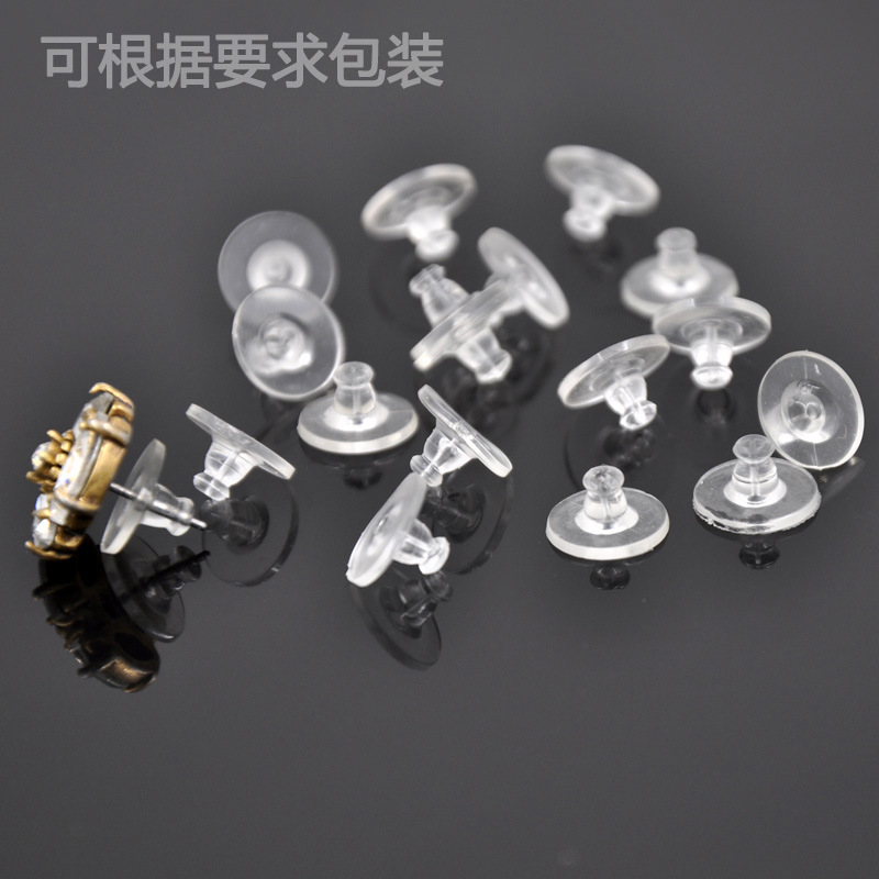 Tapones para los oídos hechos a mano DIY accesorios de plástico de silicona transparente espárragos película grande Frisbee tapones para los oídos fábrica directa al por mayor