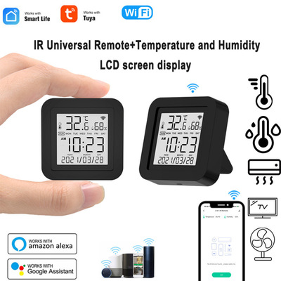 WIFI智能电子温湿度计数显IR红外遥控器二合一无线温湿度感应器|ms