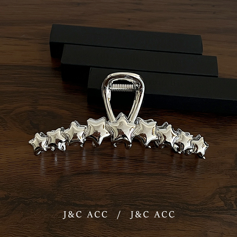 60g Weight Hair Claws Hair Accessories Type 1 Piece Quantity Daily, Street Occasion Alloy Material Star Pattern All Seasons Season Women's Gender Y2K, Modern Style Style Y2K Modern Style Women's Star Alloy Hair Claws 8
