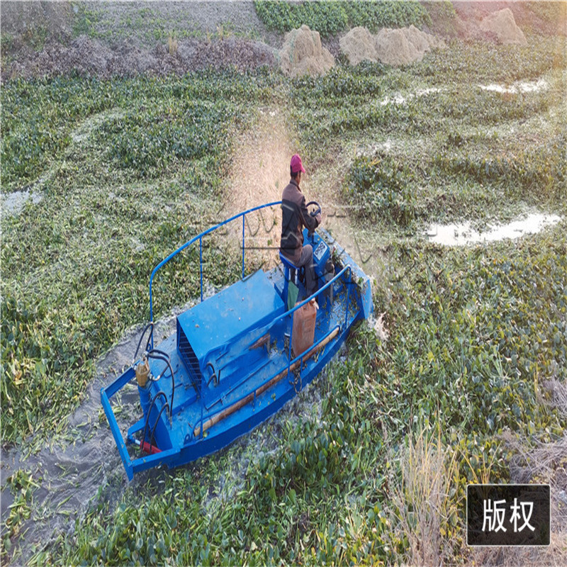 小型碎草船 水面杂草打碎船 水草清理机械