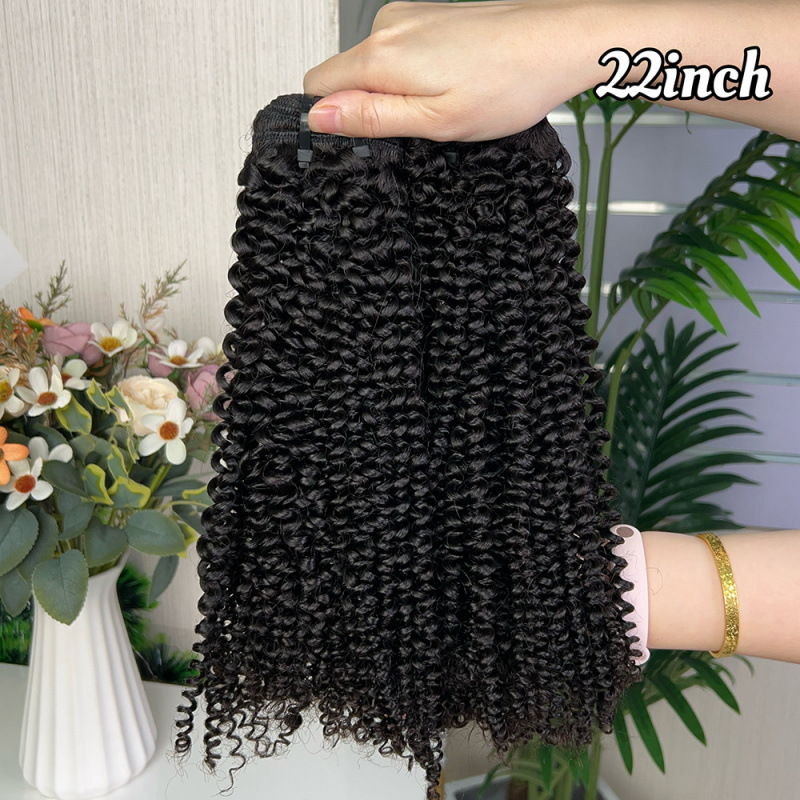 9A Afro Curly Hair Natural Black Bundles cortina de cabello
