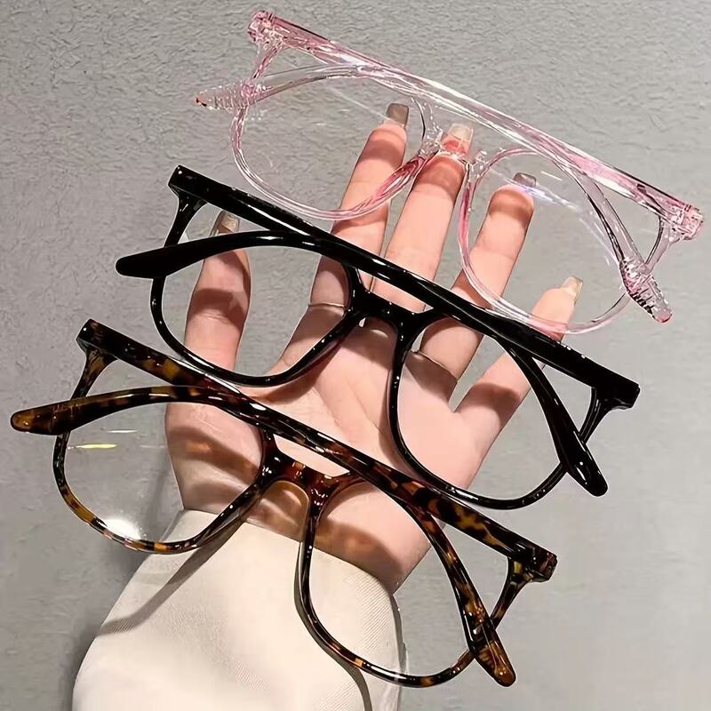 Versatile Flat Glasses Frame Ultra-Light Fashion Retro High-Quality Black Protective Korean Style Trendy Anti-Fatigue 2319