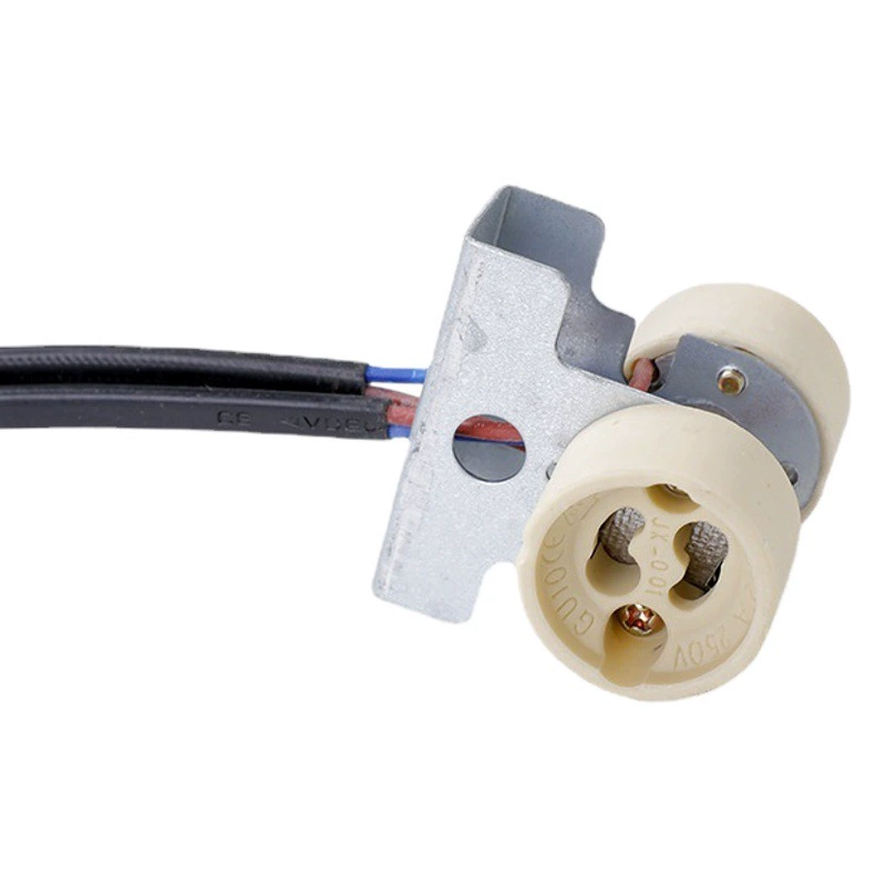 Оптовая Продажа с фабрики патрон лампы GU10 с линией оболочки с кронштейном с одной головкой и двойной головкой керамический с линейным патрона лампы аксессуары для ламп