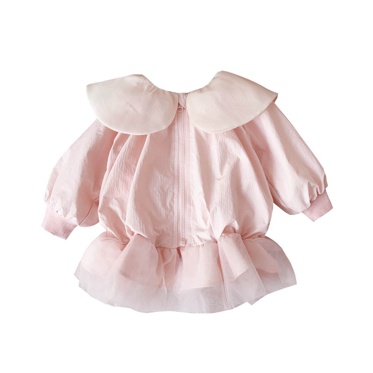 2025 primavera nuevo estilo versión coreana del bebé, estilo occidental, dulce bebé, chaqueta de solapa de manga larga, traje de jeans, marea