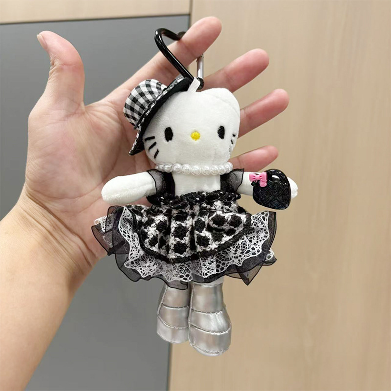 亚马逊长腿kitty毛绒玩偶挂件KT娃娃公仔挂饰情侣背包钥匙扣配饰|undefined