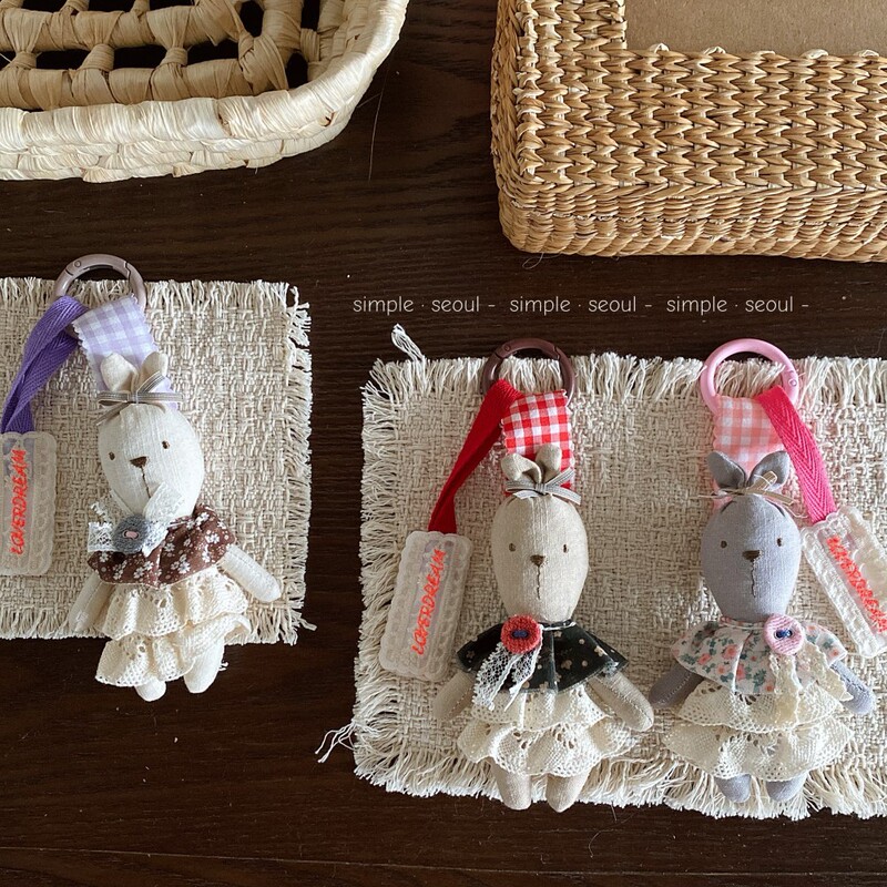 New Ins-Style Handmade Fabric Cartoon Pendant Doll Rabbit Accessory Keychain Japanese-Style Bag Doll Pendant Decoration New Ins-Style Handmade Fabric Cartoon Pendant Doll Rabbit Accessory Keychain Japanese-Style Bag Doll Pendant Decoration