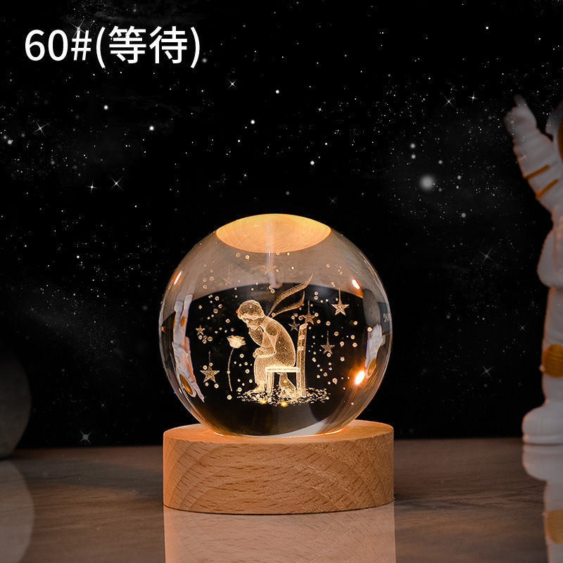 Cielo estrellado luminoso bola de cristal decoración Sol Galaxy Regalo de Cumpleaños luz de la noche regalo del Día de San Valentín de Navidad