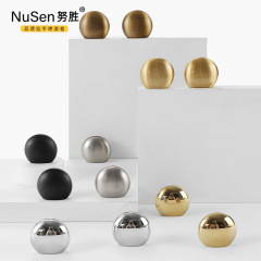 法式輕奢黃銅衣櫃拉手現代簡約金銀色復古純銅抽屜櫥櫃門把手全銅