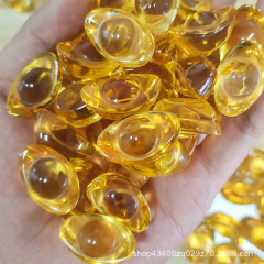 黃水晶元寶擺件小琉璃元寶聚寶盆聚財家居裝飾工藝品擺件開業禮品