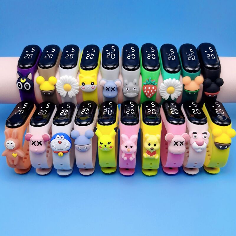 Led Kidsren's Bracelet M3 White Light Cartoon Doll Watch Digital Touch Watch Student Plastic Waterproof Kindergarten Gift