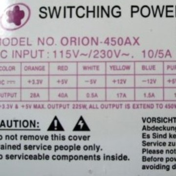 ORION-450AX    SWITCHING POWER SUPPLY   开关电源